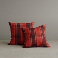 Square Exclusive Design Cushion in Autumn Spice Plaid Cotton Linen, 45*45CM