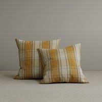 Square Exclusive Design Cushion in Saffron Gold Plaid Cotton Linen, 45*45CM