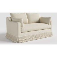 Cottonfy Cotton-Linen Washable Fringe 2 Seater Sofa