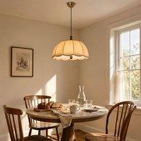 Yellow Fabric Pendant Light | Soft Shade E27 Ceiling Lamp