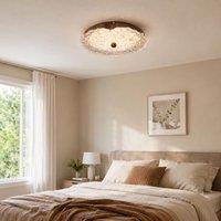 Walnut Ripple Acrylic Ceiling Light | Colour-Changing Flush Mount