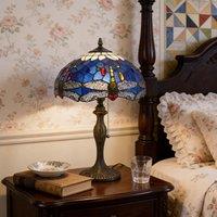 Lightsin Tiffany Table Lamp | Handcrafted Stained Glass Dragonfly Series