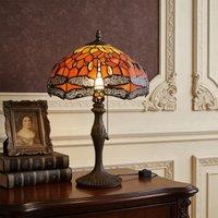 Lightsin Tiffany Table Lamp | Handcrafted Stained Glass Dragonfly Series