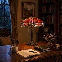 Lightsin Tiffany Table Lamp | Handcrafted Stained Glass Dragonfly Series