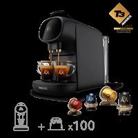 Machine + 100 Capsules - L'OR Barista Sublime Piano Noir