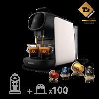 Machine + 100 Capsules - L'OR Barista Sublime Satin Blanc