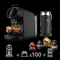 Machine + Milk Frother + 100 Capsules - L'OR Barista Sublime