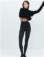 M&S 100 Denier Thermal Tights Black
