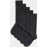 M&S 5 Pack of Knee High Socks Grey