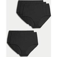 M&S 5pk Cotton Modal Rich Full Briefs Black