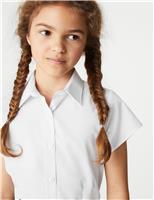 2pk Girls Cap Sleeve Easy Iron School Shirts (2-16 Yrs)