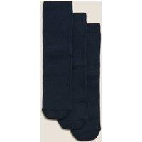 M&S 3 Pack of Thermal School Socks Navy