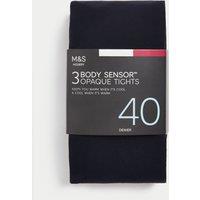M&S 3pk 40 Denier Body Sensor Tights Navy