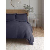 M&S Egyptian Cotton 230 Thread Count Crisp Duvet Cover Midnight Navy