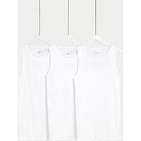 3pk Essential Cotton Sleeveless Vests
