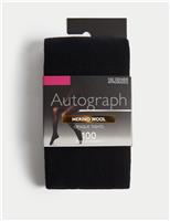 100 Denier Merino Wool Opaque Tights