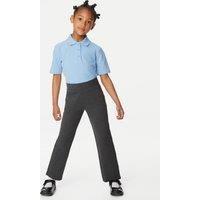 M&S Girls' Regular Leg Jersey School Trousers (2-16 Yrs) Grey