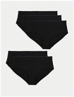 5pk Cotton Rich Lycra Low Rise Shorts