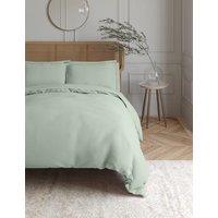 M&S Egyptian Cotton 230 Thread Count Crisp Duvet Cover Light Duck Egg