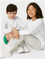 M&S Unisex Pure Cotton StayNew T-Shirt (2-16 Yrs) White