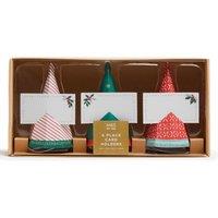 Christmas Party Hat Place Card Holder Pack - Includes 6 Hats, 12 Place Cards and inchWho Am I?inch Game