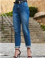 SOSANDAR High Waisted Slim Jeans Mid Blue