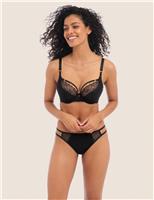 Temptress Lace Trim Wired Plunge Bra C-G