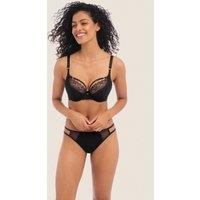 Freya Temptress Lace Trim Wired Plunge Bra C-G Black