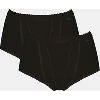 Sloggi 2 Pack High Waisted Control Maxi Full Briefs Black