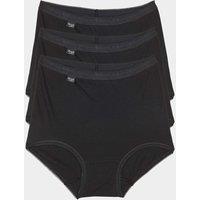 Sloggi 3pk High Waisted Full Briefs Black