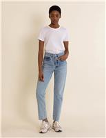 Albaray Pure Cotton Straight Leg Jeans Medium Blue