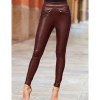 Leather Look High Waisted Leggings