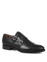 Leather Double Monk Strap Shoes