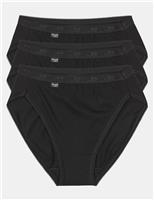 Sloggi 3pk Cotton Rich Tai Briefs Black