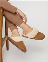 Jones Bootmaker Sheepskin Mule Slippers Brown