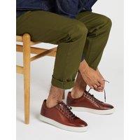 Leather Lace-Up Trainers
