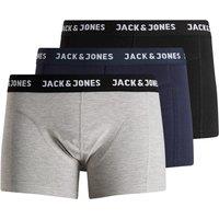 JACK & JONES 3 Pack Cotton Rich Trunks Black Mix