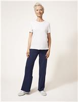 Cotton Rich Wide Leg Trousers