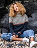 Pure Wool Funnel Neck Jumper