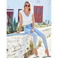 SOSANDAR High Waisted Skinny Jeans Light Denim