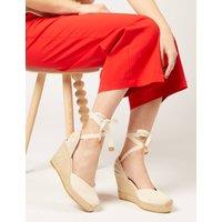 Jones Bootmaker Alyssa Wedge Espadrille Beige Mix