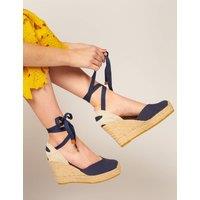 Jones Bootmaker Alyssa Wedge Espadrille Navy Mix