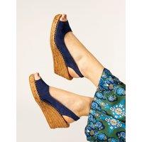 Suede Slingback Wedge Sandals