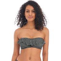 Check in Underwired Bandeau Gingham Bikini Top