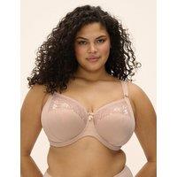 Elomi Morgan Lace Wired Side Support Bra DD-K Beige