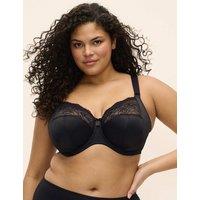 Elomi Morgan Lace Wired Side Support Bra DD-K Black