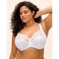 Elomi Morgan Lace Wired Side Support Bra DD-K White