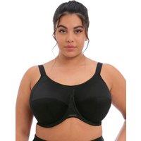 Elomi Energise Uplifting Wired Side Support Sports Bra (D-K) Black