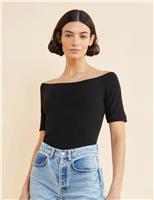 Albaray Pure Cotton Scoop Neck Short Sleeve Top White