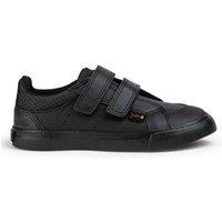 Kids Leather Riptape School Shoes